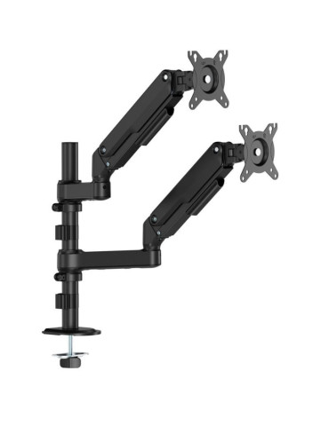 Soporte de Mesa con Contrapeso para 2 Monitores Aisens DT32TSR-453/ Giratorio/ Inclinable/ hasta 9kg