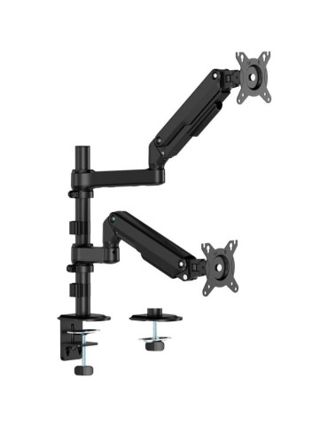Soporte de Mesa con Contrapeso para 2 Monitores Aisens DT32TSR-453/ Giratorio/ Inclinable/ hasta 9kg 2