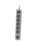 Regleta con Interruptor Philips CHP2164G/62/ 6 Tomas de corriente/ Cable 1.5m/ Gris