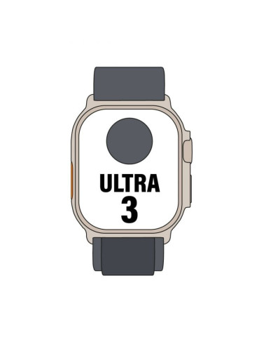 Apple Watch Ultra 3/ GPS/ Cellular/ 49mm/ Caja Titanio Negro/ Correa Loop Alpine Negra S