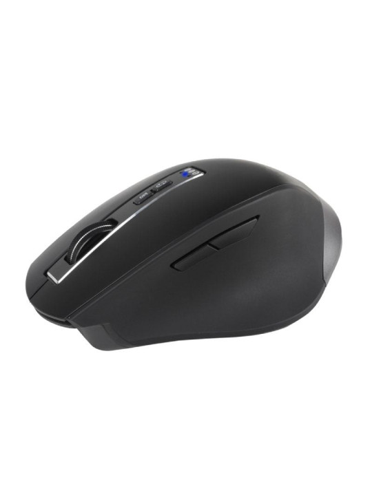 Ratón Ergonómico Inalámbrico NGS BLUR-RB/ Batería recargable/ Hasta 3200 DPI/ Negro