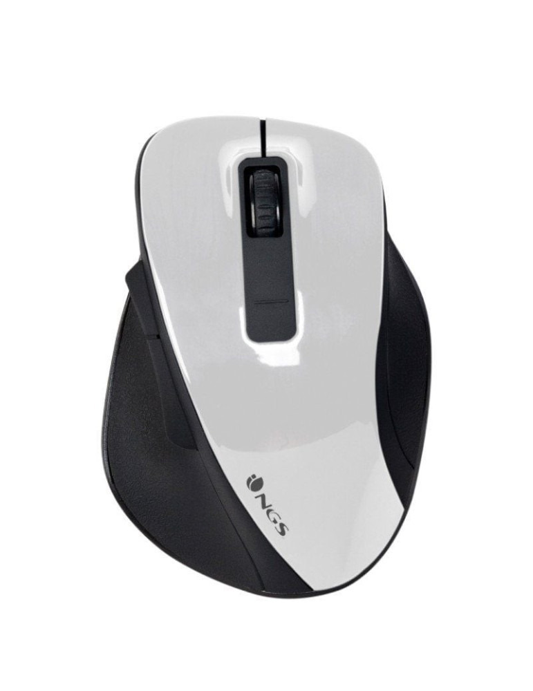 Ratón Inalámbrico NGS Bow/ Hasta 1600 DPI/ Blanco