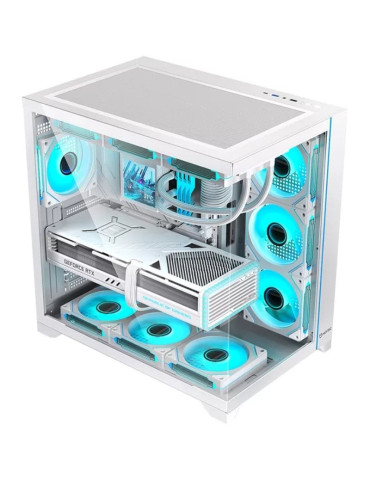 Caja Gaming Semitorre Hiditec H3 Pro// Blanca 2