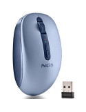 Ratón Ergonómico Inalámbrico NGS Fog Dual FOGDUALBLUE Silencioso/ Hasta 1600 DPI/ Azul