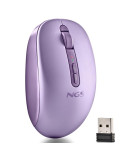 Ratón Ergonómico Inalámbrico NGS Fog Dual FOGDUALPURPLE Silencioso/ Hasta 1600 DPI/ Púrpura