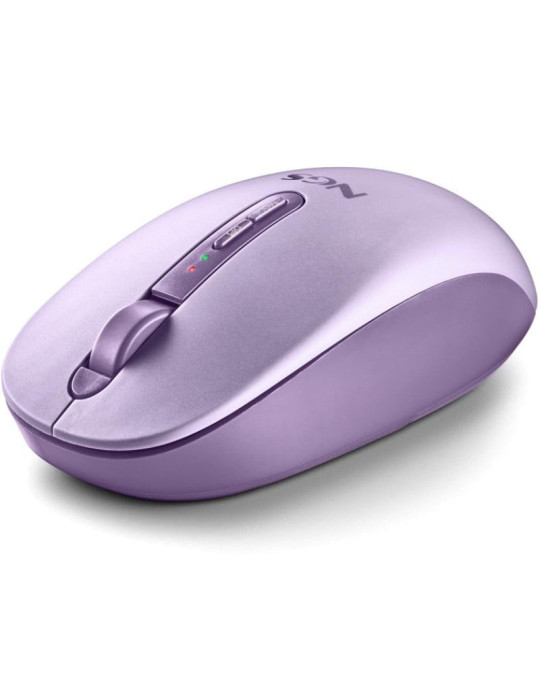 Ratón Ergonómico Inalámbrico NGS Fog Dual FOGDUALPURPLE Silencioso/ Hasta 1600 DPI/ Púrpura