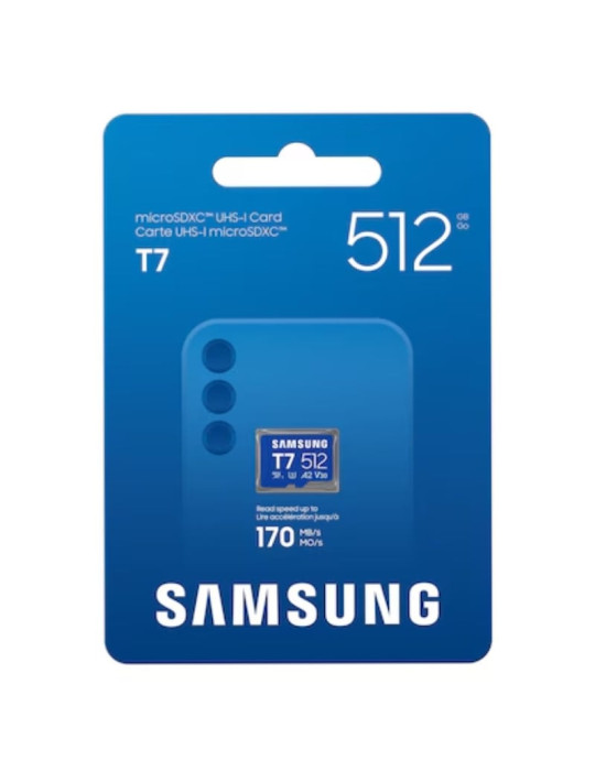 Tarjeta de Memoria Samsung P7 512GB microSD XC/ Clase 10/ 170MBs
