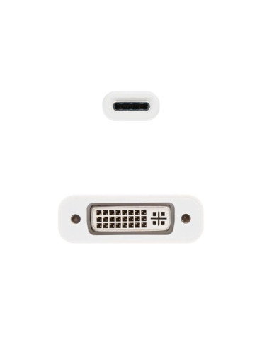 Conversor Nanocable 10.16.4103/ USB Tipo-C Macho - DVI-D (24+1) Hembra/ 15cm/ Blanco 2