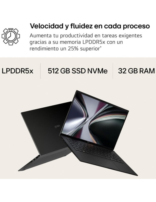 Portátil LG Gram 14Z95U-G.AU85BN Ryzen AI 7 450/ 32GB/ 512GB SSD/ 14"/ Win11