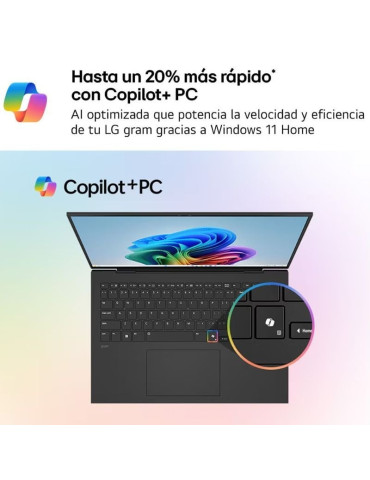 Portátil LG Gram Pro 16ZD90U-G.AX85BN Intel Core Ultra 7-355/ 32GB/ 512GB SSD/ 16"/ Sin Sistema Operativo 2