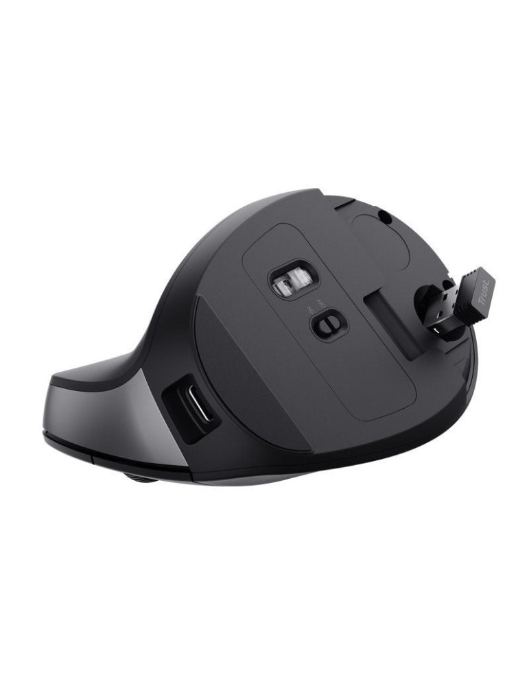 Ratón Vertical Inalámbrico Trust Bayo II/ Batería recargable/ Hasta 2400 DPI