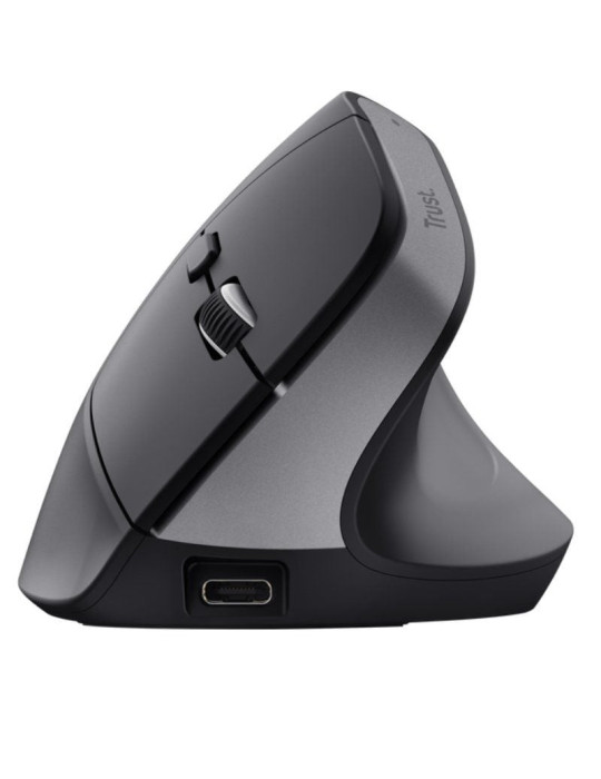 Ratón Vertical Inalámbrico Trust Bayo+/ Batería Recargable/ Hasta 2400 DPI