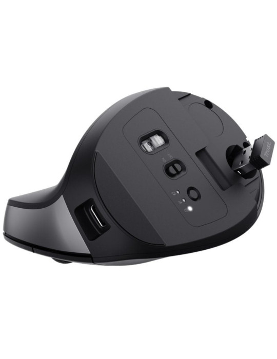 Ratón Vertical Inalámbrico Trust Bayo+/ Batería Recargable/ Hasta 2400 DPI
