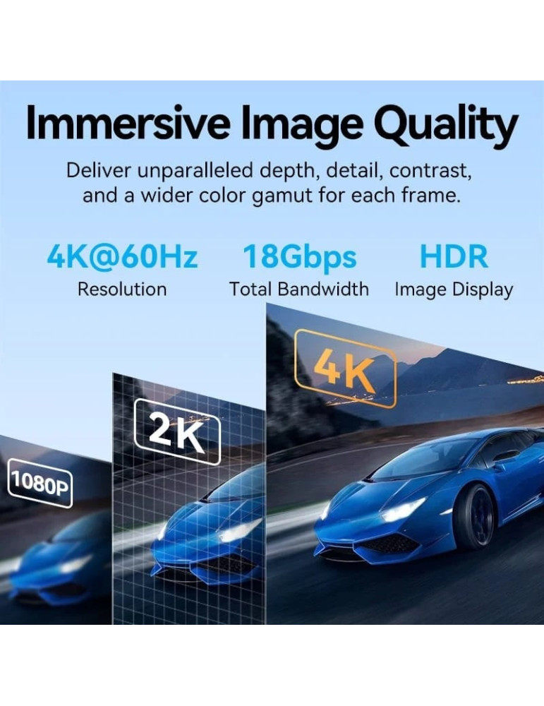 Cable HDMI 4K Vention ALMBJ/ HDMI Macho - HDMI Macho/ 5m/ Negro