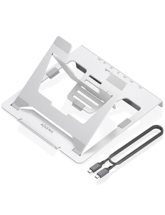 Soporte de Sobremesa - Docking USB Tipo-C Aisens ASUC-7P045-GR/ 1xUSB/ 1xUSB Tipo-C/ 1xHDMI/ 1xRJ45/ 1xLector de Tarjetas/ 1xUSB