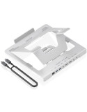 Soporte de Sobremesa - Docking USB Tipo-C Aisens ASUC-7P046-GR/ 2xUSB/ 1xUSB Tipo-C/ 2xHDMI/ 1xRJ45/ 1xUSB Tipo-C PD/ Gris