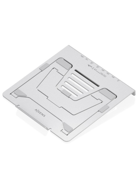 Soporte de Sobremesa - Docking USB Tipo-C Aisens ASUC-7P046-GR/ 2xUSB/ 1xUSB Tipo-C/ 2xHDMI/ 1xRJ45/ 1xUSB Tipo-C PD/ Gris