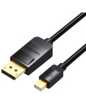 Cable Mini DisplayPort 1.4 4K Vention HAABH/ Mini DisplayPort Macho - DisplayPort Macho/ 2m/ Negro