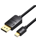 Cable DisplayPort Vention HAABI/ Mini DisplayPort Macho - DisplayPort Macho/ 3m/ Negro