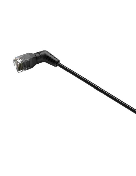 Cable de Red RJ45 UTP Vention IBOBG Cat.6A/ 1.5m/ Cabeza Rotatoria 360 / Negro
