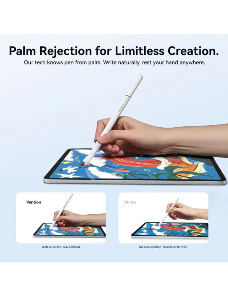Lápiz Óptico Vention KQNW0/ para iPad/ Blanco