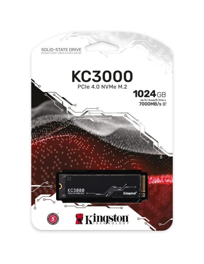 Disco SSD Kingston KC3000 1TB/ M.2 2280 PCIe Gen4/ con Disipador de Calor/ Full Capacity