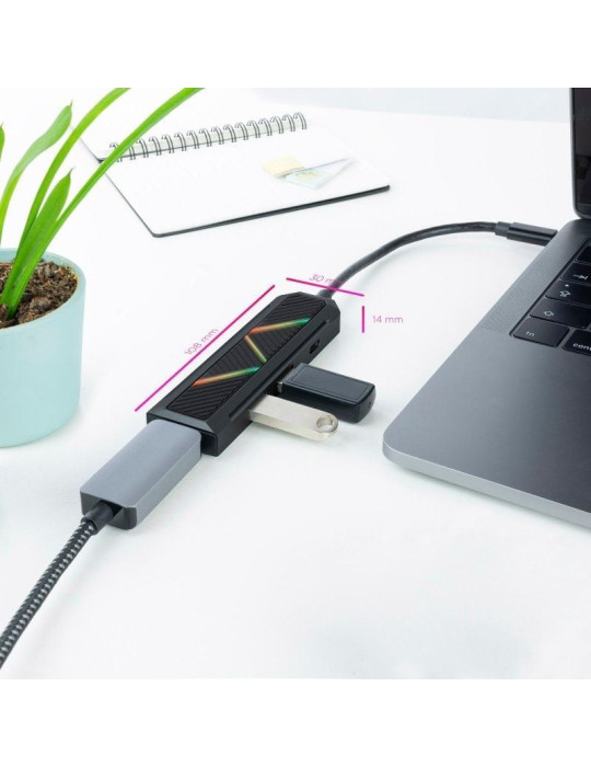 Docking USB Tipo-C Nanocable 10.16.0401/ 2xUSB/ 1xUSB Tipo-C PD/ 1xHDMI 4K