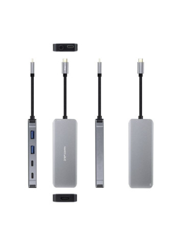 Docking Tipo-C Nanocable 10.16.1006/ 2xUSB/ 1xHDMI 4K/ 2xUSB Tipo-C/ 1xUSB Tipo-C PD/ Gris 2