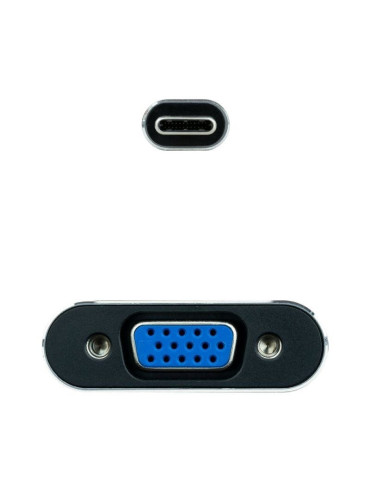 Conversor Nanocable 10.16.4101-G/ USB Tipo-C Macho - VGA Hembra/ 10cm/ Negro y Gris 2