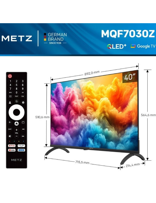 Televisor Metz QLED 40MQF7030Z 40"/ Full HD/ Smart TV/ WiFi