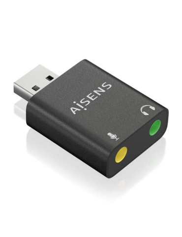 Tarjeta de Sonido Aisens A106-0768/ USB Macho - 2x Jack 3.5 Hembra 2
