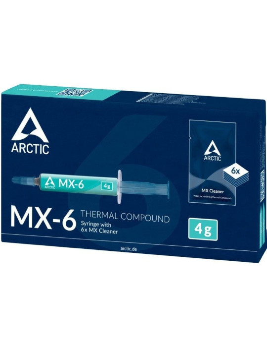 Pasta Térmica Arctic MX-6/ 4g/ Incluye 6 Toallitas