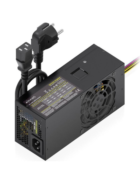 Fuente de Alimentación TFX Aisens ASPC-500TFX-PSEBK/ 500W/ Ventilador 8cm