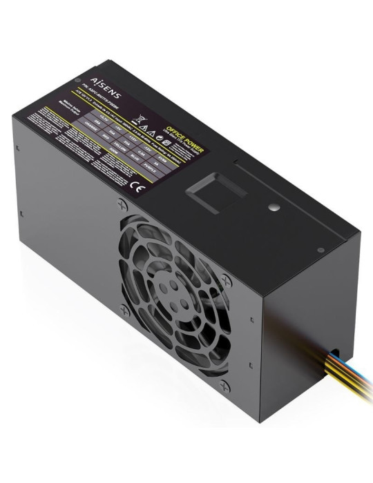 Fuente de Alimentación TFX Aisens ASPC-500TFX-PSEBK/ 500W/ Ventilador 8cm