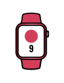 Apple Watch Series 9/ GPS/ Cellular/ 41mm/ Caja de Aluminio Rojo/ Correa Deportiva Rojo M/L