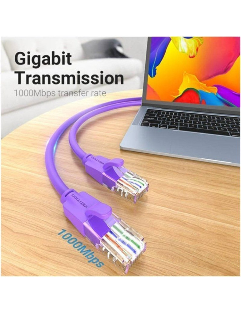 Cable de Red RJ45 UTP Vention IBEVH Cat.6/ 2m/ Morado