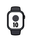 Apple Watch Series 10/ GPS/ Cellular/ 46mm/ Caja de Aluminio Negro Azabache / Correa Deportiva Negra S/M