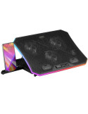 Soporte Refrigerante Mars Gaming MNBC6 para Portátiles hasta 19"/ Iluminación LED