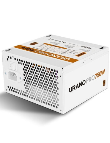 Fuente de Alimentación Nox Hummer Urano Pro White/ 750W/ Ventilador 12cm/ 80 Plus Bronze/ Blanca