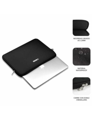 Funda Subblim Business Laptop Sleeve Neoprene V2 para Portátiles hasta 12.5"/ Negra 2