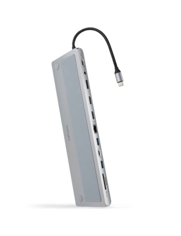 Docking Tipo-C Nanocable 10.16.1012/ 3xUSB/ 1xUSB Tipo-C/ 2xHDMI 4K/ 1xDisplayPort/ 1xRJ45/ 1xLector tarjetas/ 1xJack 3.5/ 1xUSB