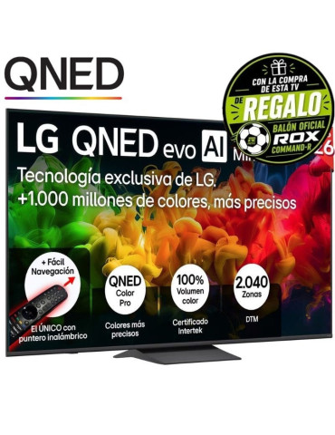 Televisor LG QNED evo AI QNED8EB Mini LED 75QNED8EB3A 75"/ Ultra HD 4K/ Smart TV/ WiFi