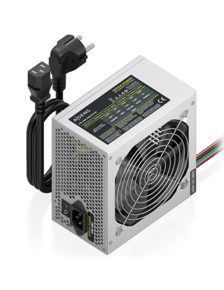 Fuente de Alimentación Aisens ASPC-500ATX-PSE/ 500W/ Ventilador 12cm