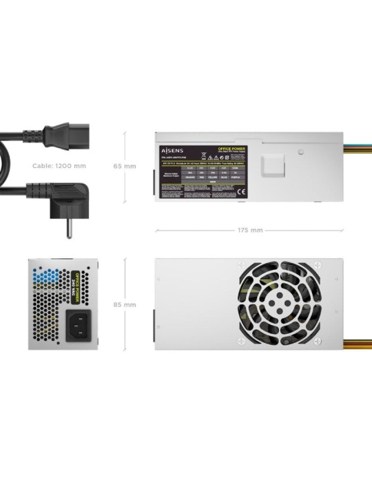Fuente de Alimentación TFX Aisens ASPC-500TFX-PSE/ 500W/ Ventilador 8cm