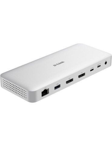 Docking USB Tipo-C 4.0 D-Link DUF-901/E/ 3xUSB/ 3xUSB Tipo-C/ 2xDisplayPort/ 1xRJ45/ 1xUSB Tipo-C PD/ Blanco 2