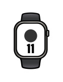 Apple Watch Series 11/ GPS/ Cellular/ 42mm/ Titanio Natural/ Correa Deportiva Negra (M/L)