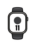 Apple Watch Series 11/ GPS/ Cellular/ 42mm/ Titanio Negro/ Pizarra Correa Deportiva Negro (S/M)