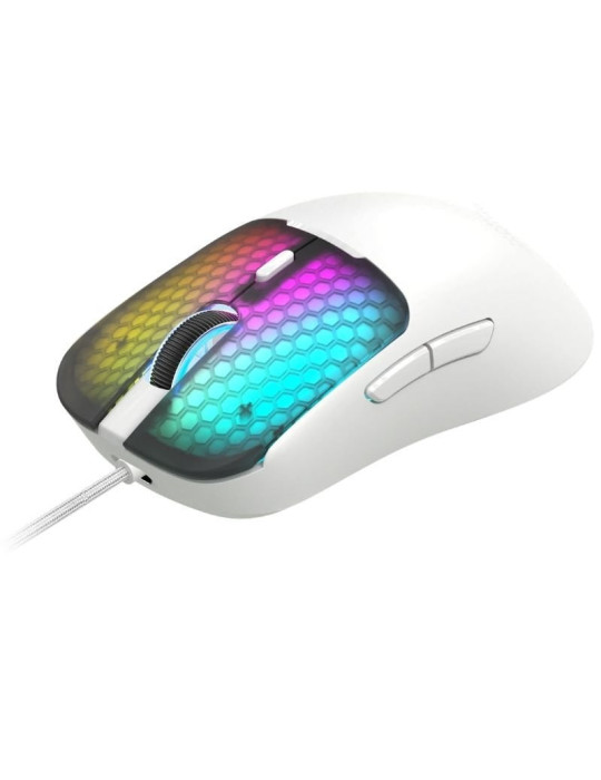 Ratón Gaming Mars Gaming MM-Viper/ Hasta 12800 DPI/ Blanco