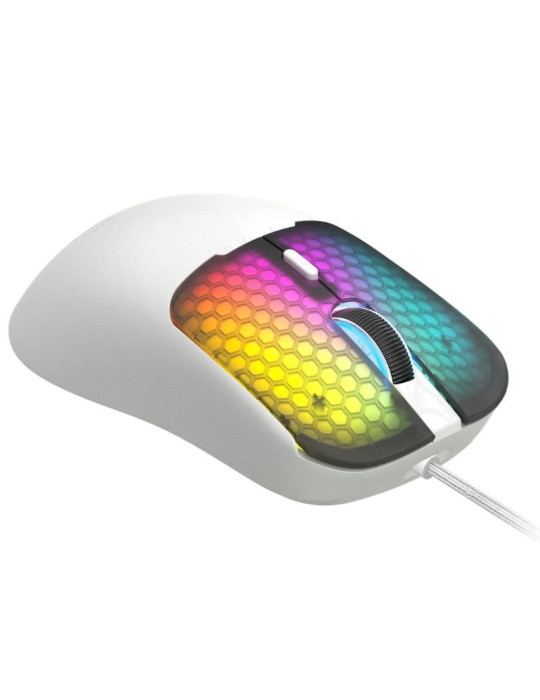 Ratón Gaming Mars Gaming MM-Viper/ Hasta 12800 DPI/ Blanco