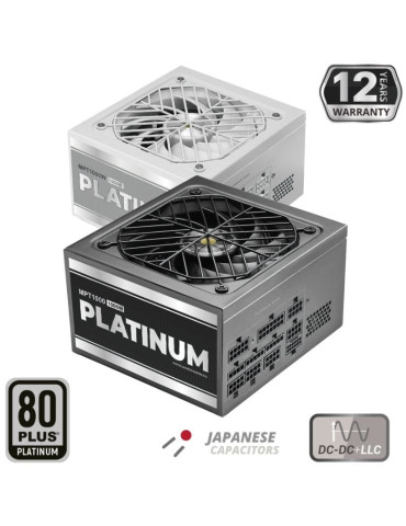 Fuente de Alimentación Mars Gaming MPT1000/ 1000W/ Ventilador 12cm/ ATX 3.1/ PCIe 5.1/ 80 Plus Platinum/ Negra